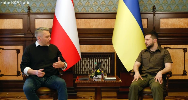 В Киев на поезде из Польши приехал лидер Австрии и встретился с Владимиром Зеленским