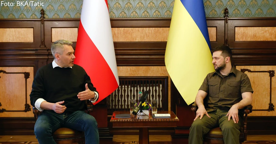 До Києва на поїзді з Польщі приїхав лідер Австрії та зустрівся з Володимиром Зеленським
