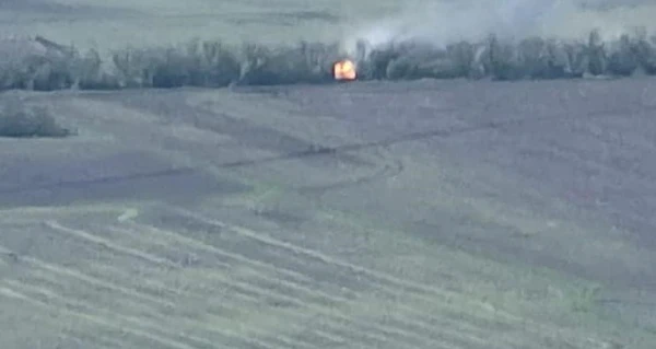 Під Ізюмом ЗСУ спалили російську колону з боєприпасами