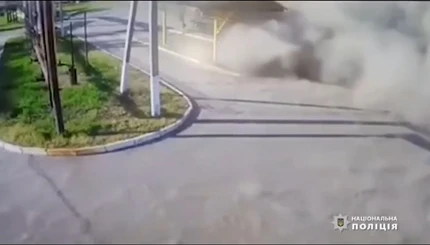 Видео прилета ракеты по Авдеевке