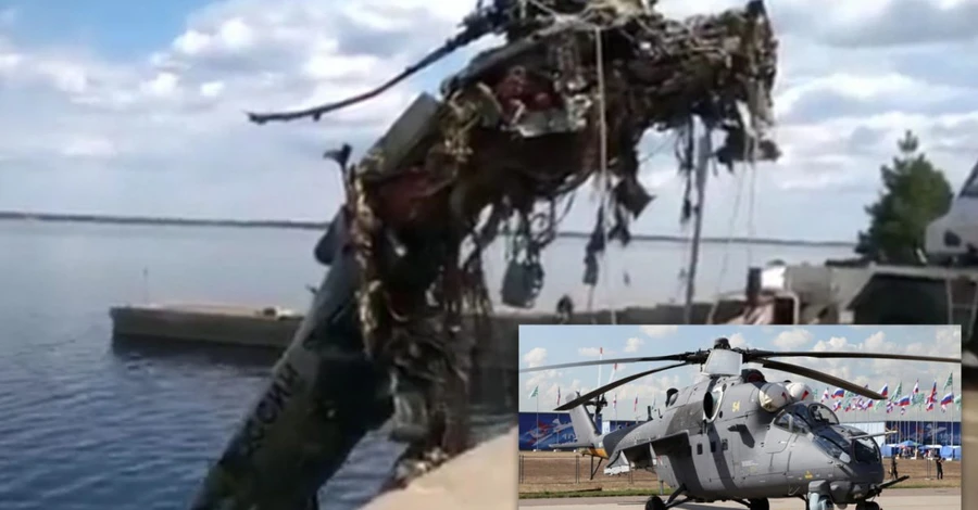 З дна річки Дніпро підняли російський гелікоптер Мі-35М, знищений під час битви за Київ