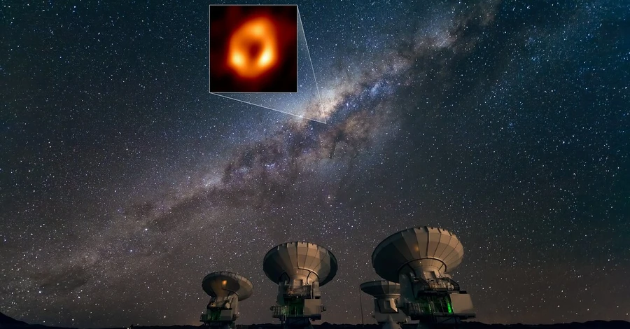 Астрономы показали первое изображение Sgr A* - черной дыры в центре нашей галактики