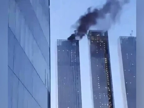 В столице РФ горел небоскреб 