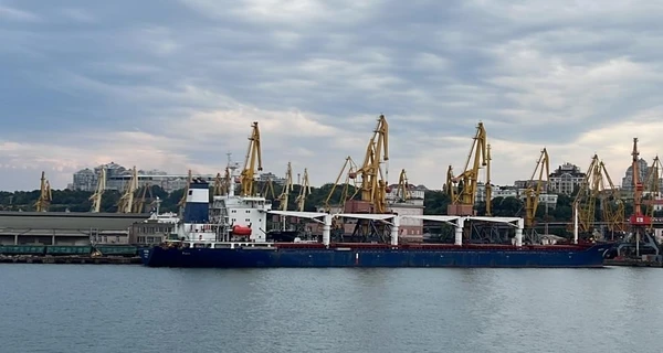 Из порта Одессы вышло первое судно с украинским зерном
