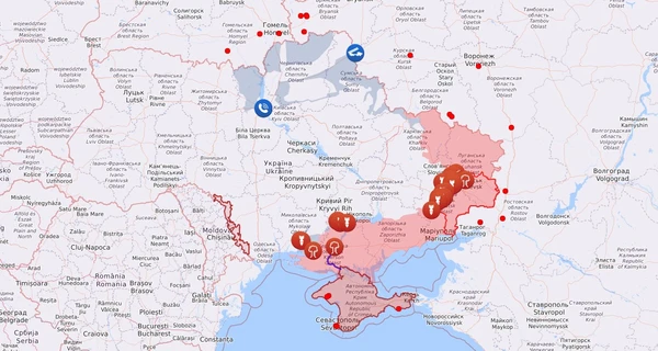 Карта боевых действий в Украине: 02.08.2022