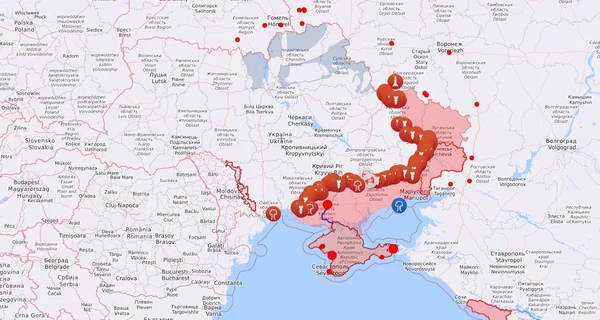 Карта бойових дій в Україні: 01.09.2022