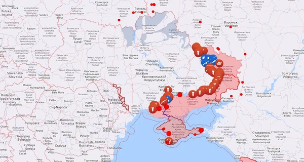 Карта боевых действий в Украине: 10.09.2022