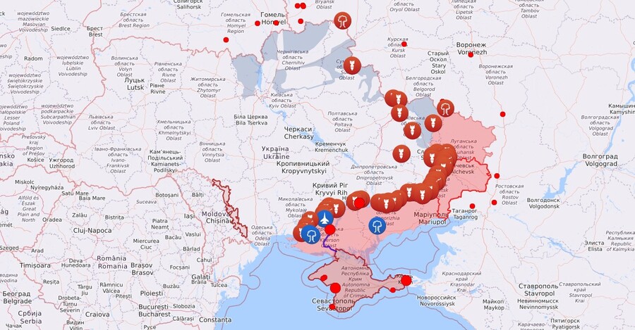 Карта бойових дій на україні на сьогодні