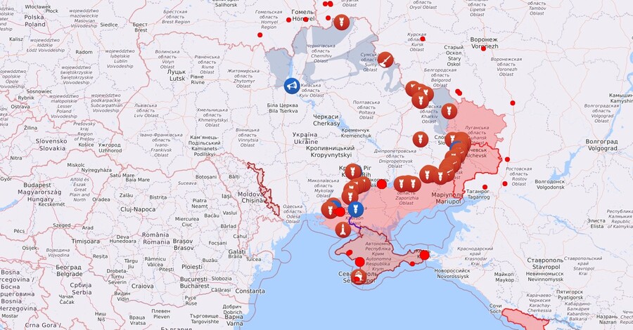 Карта боевых действий украина 16 сентября 2022 года