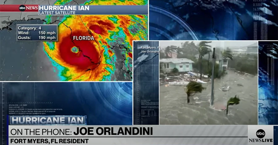 Флорида страдает от мощнейшего урагана Иэн