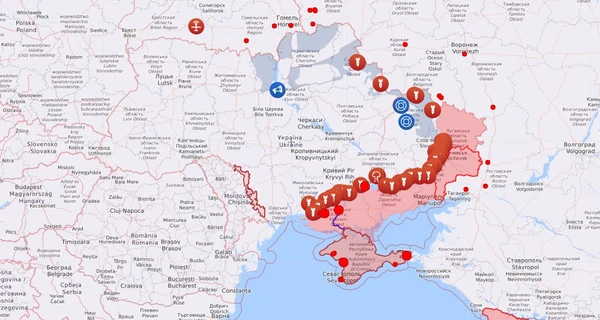 Карта боевых действий в Украине: 09.10.2022
