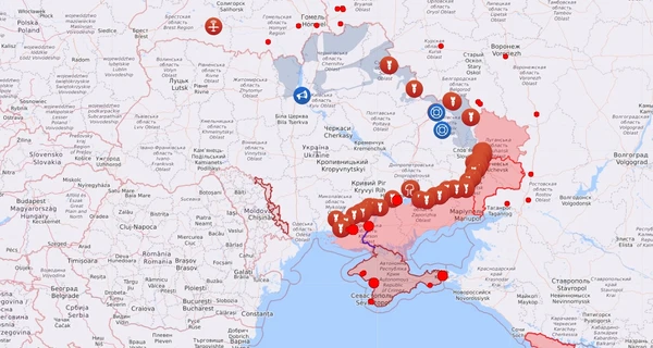 Карта бойових дій в Україні: 10.10.2022