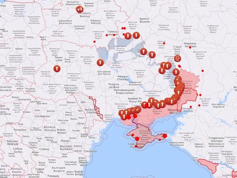Карта боевых действий в Украине: 15.10.2022