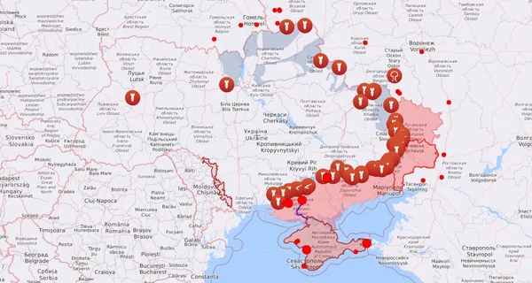 Карта бойових дій в Україні: 16.10.2022