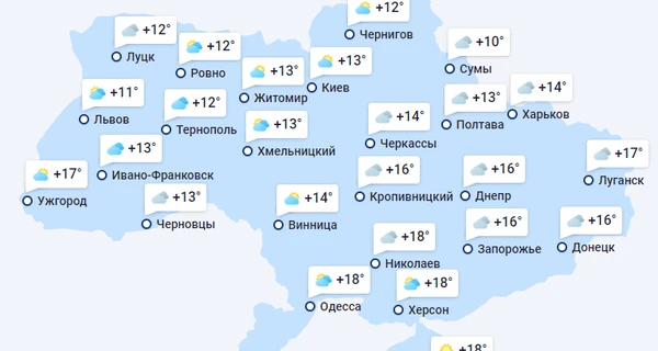 Прогноз погоды в Украине: холодный фронт уже пришел