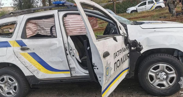 У Запоріжжі від ракетного удару вибухнуло поліцейське авто, є постраждалі