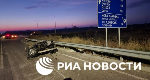 Росіяни показали перші кадри із місця загибелі колаборанта Стремоусова у Херсонській області