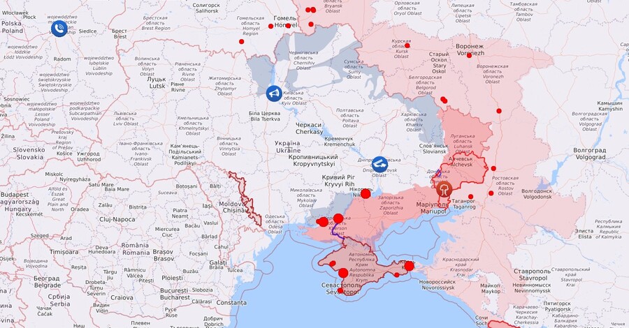 Украина новости последнего часа карта боевых действий