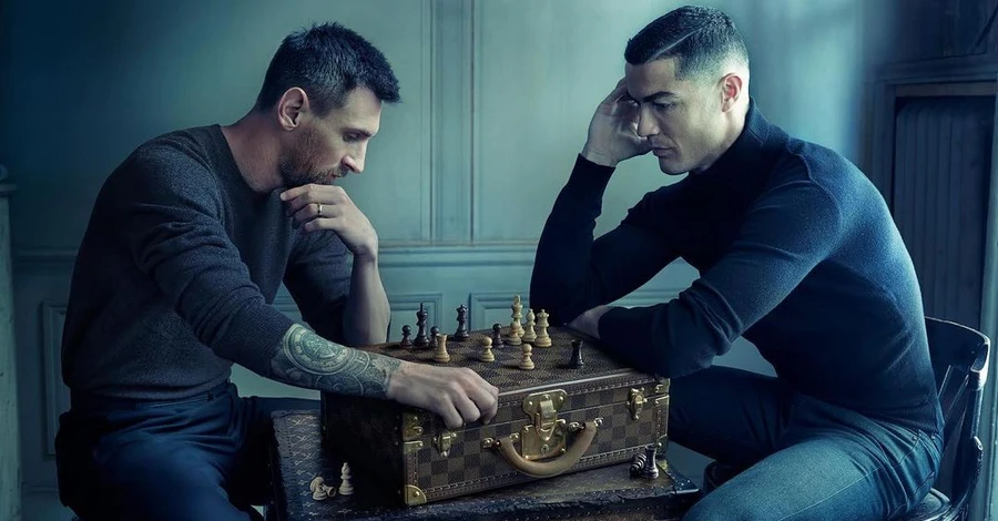 Историческое фото: Месси и Роналду снялись в рекламе Louis Vuitton
