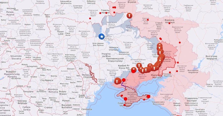 Карта боевых действий в Украине: 23.11.2022