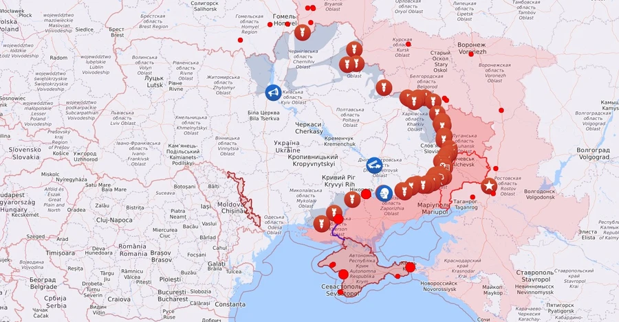Карта бойових дій в Україні: 07.12.2022