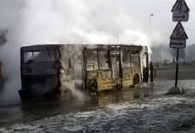 Автобус «Феодосия-Житомир» сгорел под Вознесенском 