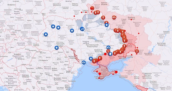 Карта бойових дій в Україні: 15.12.2022