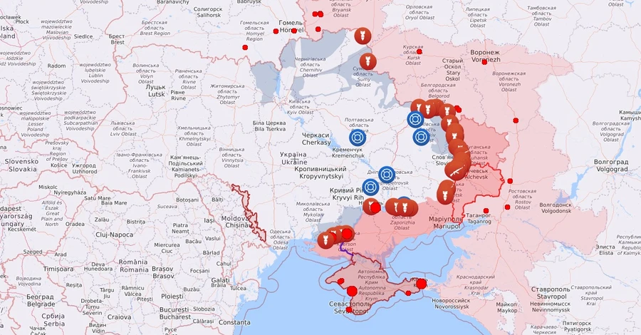 Карта боевых действий в Украине: 19.12.2022