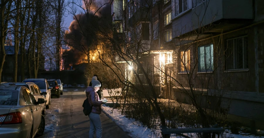 Шесть районов Киева и области частично обесточены из-за ночного обстрела дронами