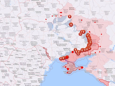 Карта боевых действий в Украине: 28.12.2022