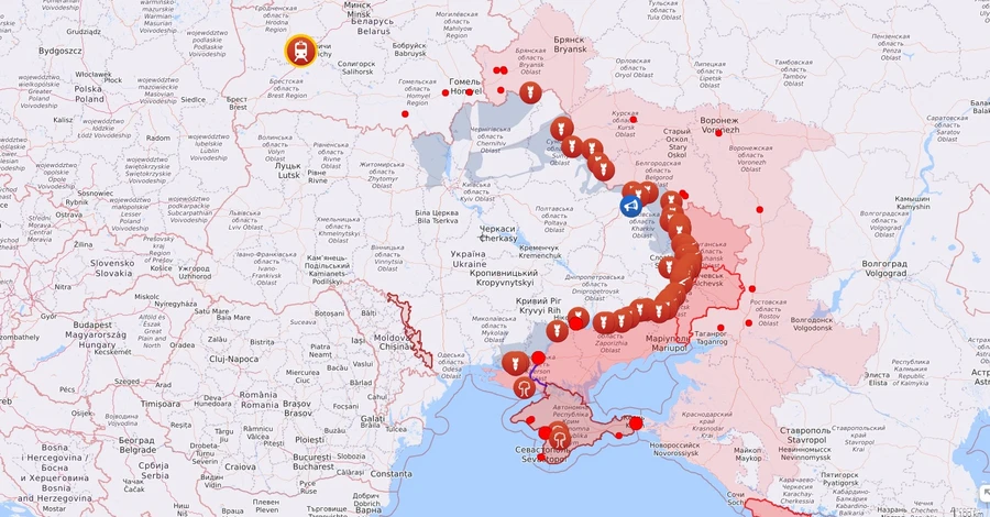 Карта боевых действий в Украине: 11.01.2023