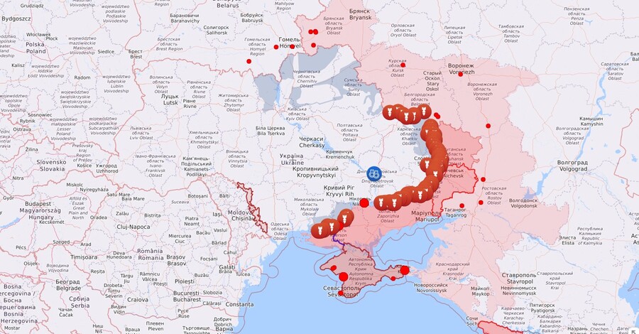 Карта боевых действий украина 2023