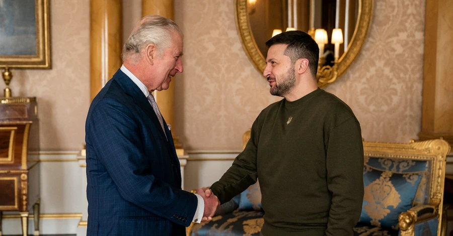 Король Чарльз III зустрівся з президентом Зеленським у Букінгемському палаці