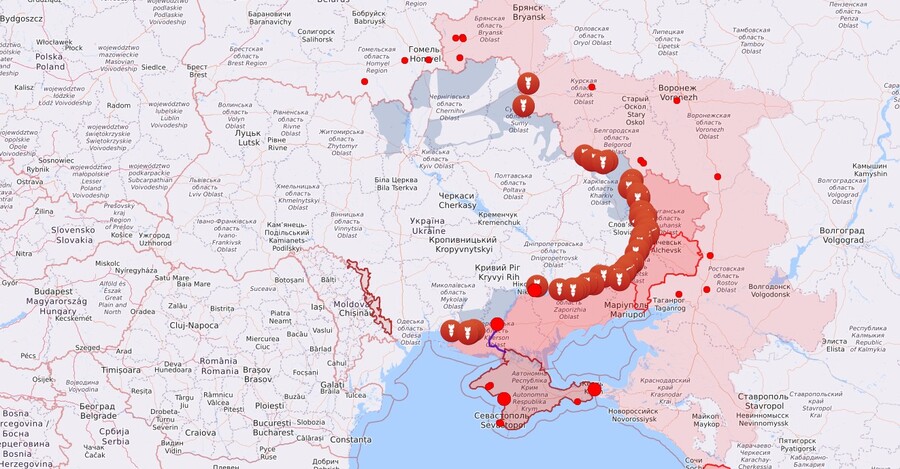 Украина новости последнего часа карта боевых действий