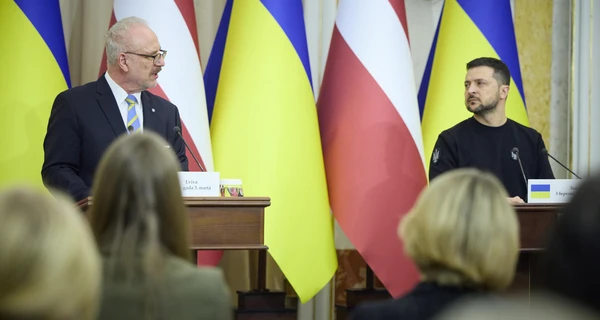 С сиренами и перекрытием улиц: как во Львове встречали президентов Украины и Латвии