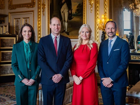 Принц Уильям и принцесса Кейт встретились с наследником норвежского престола и его женой
