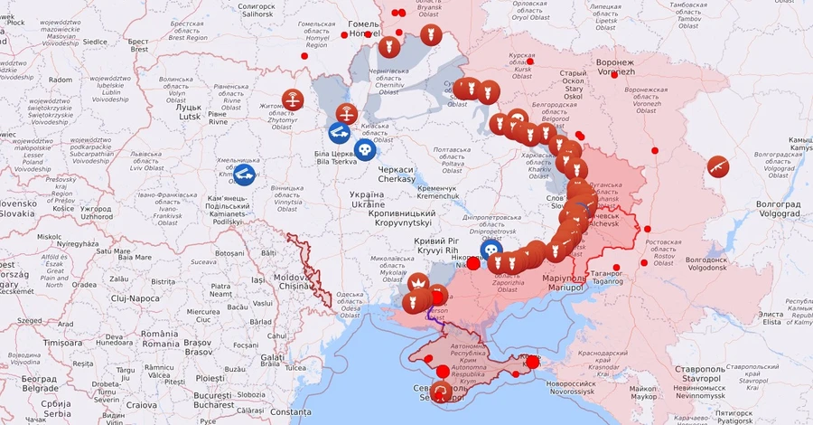 Карта бойових дій в Україні: 23.03.2023