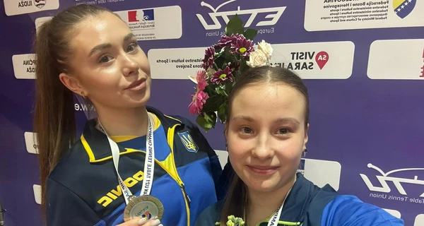 Украинки впервые завоевали серебро чемпионата Европы U-21 в настольном теннисе