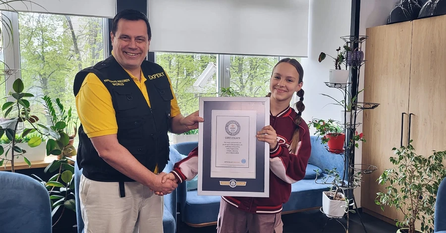 12-летняя украинка София Теплая второй раз попала в Книгу рекордов Гиннеса