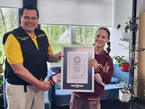 12-річна українка Софія Тепла вдруге потрапила до Книги рекордів Гіннеса