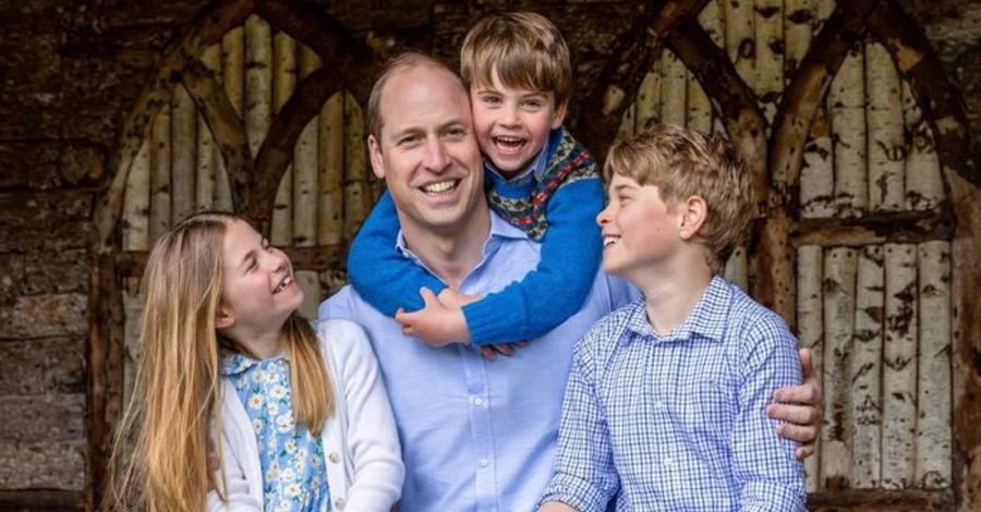 Принц Вільям у День батька показав новий портрет із трьома дітьми
