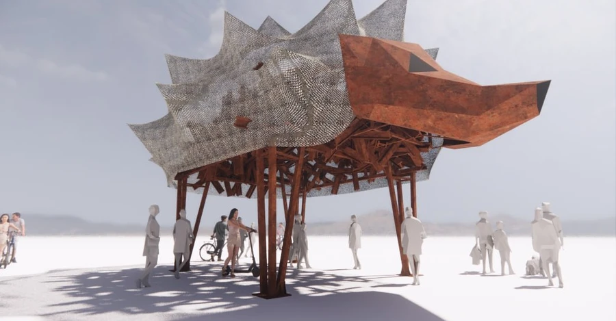 Україна представить на Burning Man-2023 меморіал із протитанкових їжаків
