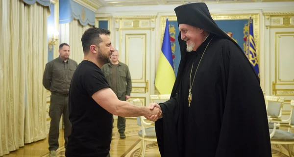 Зеленский встретился с митрополитом Халкедонским Эммануилом и пригласил Вселенского патриарха в Украину