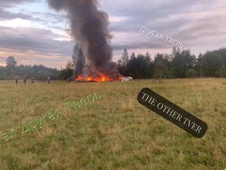 У Тверській області РФ розбився літак - росЗМІ пишуть, що на борту був Пригожин