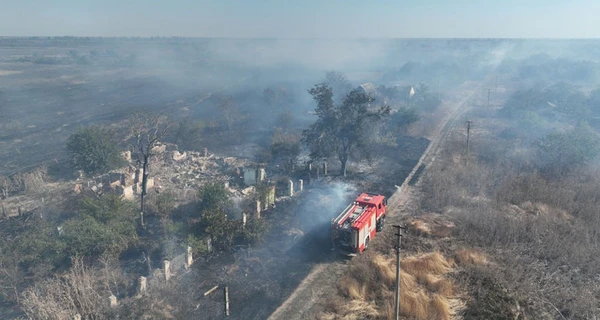 Спасатели тушат два масштабных пожара в экосистемах Николаевской области