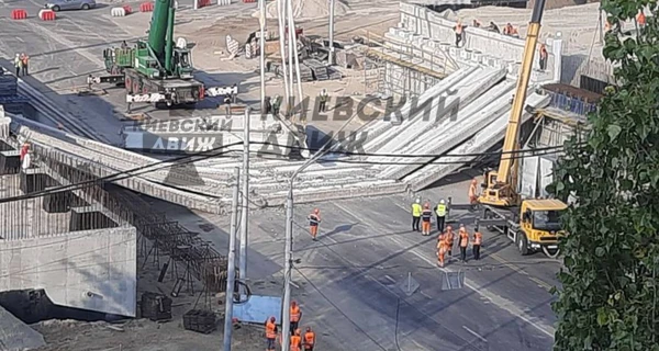 В КГГА прокомментировали обвал Дегтяровского моста на Шулявке во время ремонта