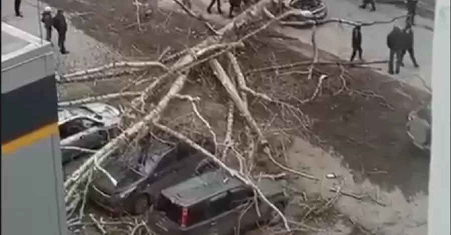 Буревій у Росії зриває дахи та з коренем вириває дерева