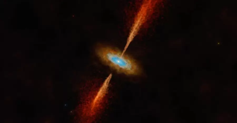 Астрономы обнаружили вращающийся диск в другой галактике, питающий молодую звезду