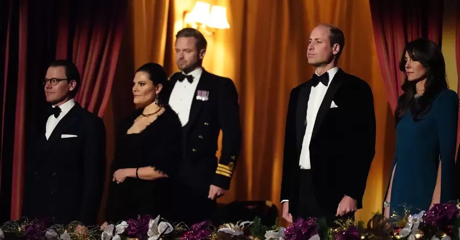 Семья кронпринцессы Швеции встретилась с принцем Уильямом и Кейт Миддлтон и посетила королевское варьете