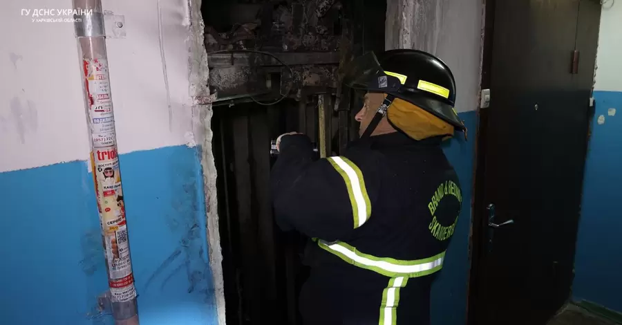 В Харькове из-за возгорания лифта в девятиэтажке погиб человек